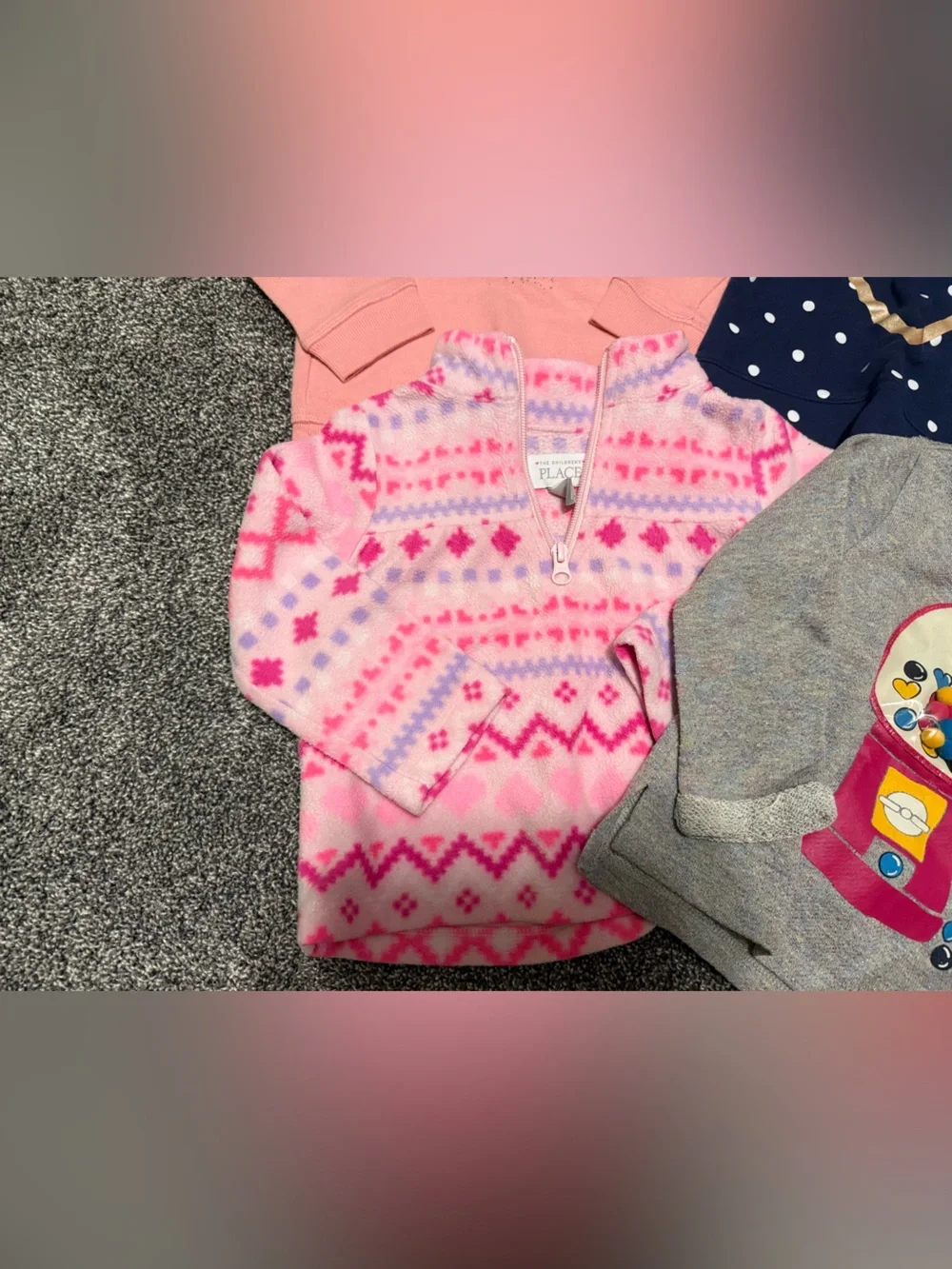 18-24 month 2t girls sweatshirts Minnie deer fleece gum ball